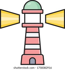 torch vector flat color icon 