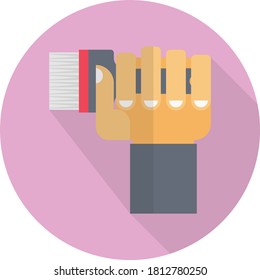 torch vector flat color icon 