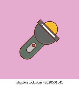 icono de color plano vectorial de antorcha