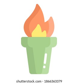 torch vector flat icon, school and education icon