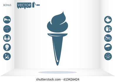 Torch vector icon