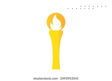 Torch vector icon in flat style. Isolated.