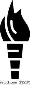 Torch Vector Icon Glyph Style
