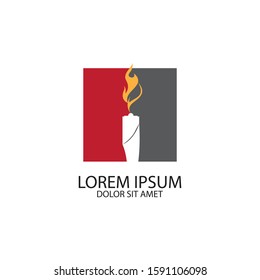 Torch vector icon illustration design template