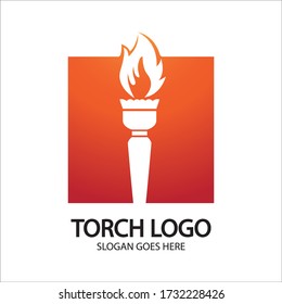 Torch Vector Icon Illustration Design Template Stock Vector (royalty 