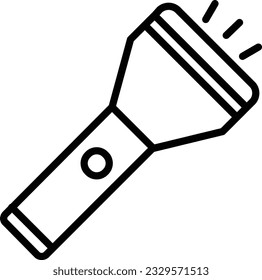 Torch Vector Icon Line Style