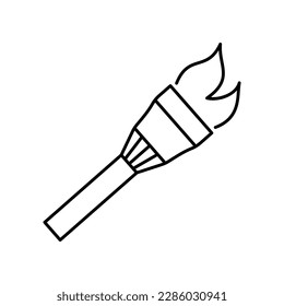 Torch vector icon. Simple vector sign isolated on white background.