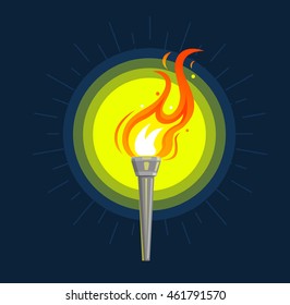 Torch, Vector illustration.