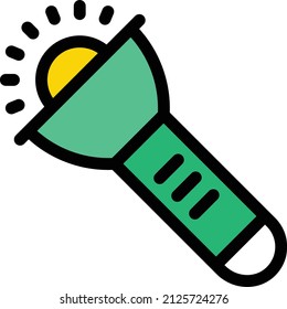 torch Vector illustration on a transparent background. Premium quality symbols. Stroke vector icon for concept and graphic design.