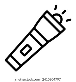Torch Vector Line Icon Design