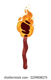 torch with wooden fairytail icon