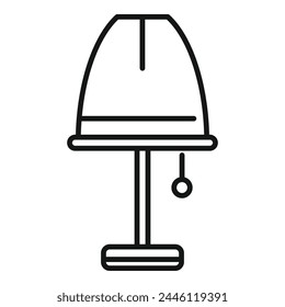 Torcher lamp icon outline vector. Room table design. Wall ceiling fixture