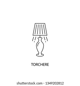 Torchere vector icon, outline style, editable stroke