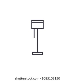 torchere vector line icon, sign, illustration on background, editable strokes