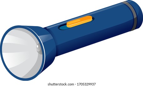 Torchlight in blue color illustration