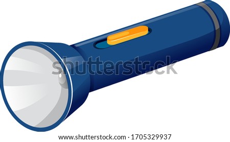 Torchlight in blue color illustration