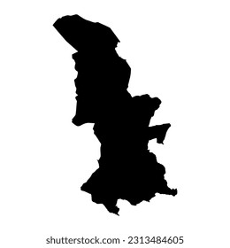 Torfaen map, Bezirk Wales. Vektorgrafik.