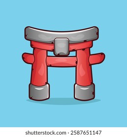 Tori Gate Vector Illustration Japan Stuff Design Element