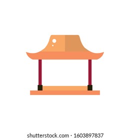 torii gate architecture traditional japan icon vector illustration