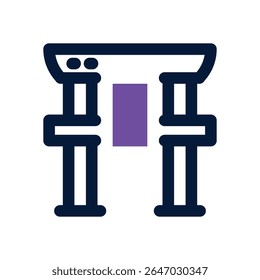 torii gate duotone icon. Sleek and modern vector icon for websites, mobile apps, marketing materials, and corporate design. Fully scalable and ready to use.