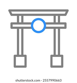 Torii gate icon. Concept of Japanese culture, religion, and tradition.