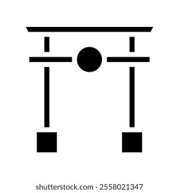 Torii gate icon. Concept of Japanese culture, religion, and tradition.