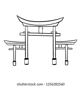 Torii Gate Icon doodle