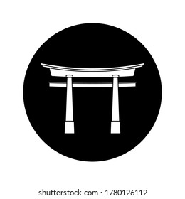 Torii Gate Icon. Japan Gate Vector sign ,Torii Gate Vector. editable. vector illustration