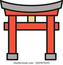 Icono, logotipo o símbolo de la puerta de Torii