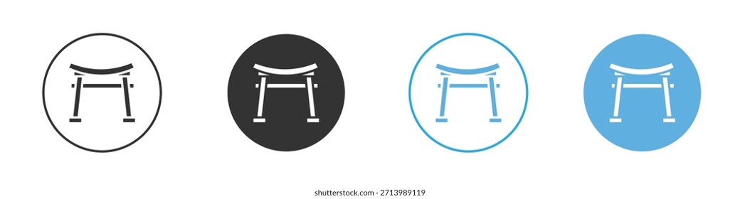 Torii gate icon Logo Template Design set