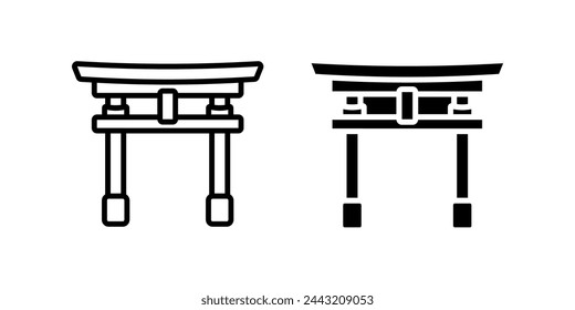 Torii Gate icon. for mobile concept and web design. vector illustration