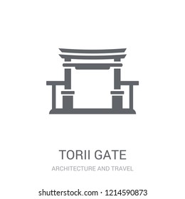Torii gate icon. Trendy Torii gate logo concept on white background from Architecture and Travel collection. Suitable for use on web apps, mobile apps and print media.