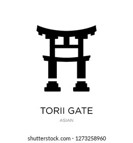 torii gate icon vector on white background, torii gate trendy filled icons from Asian collection, torii gate vector illustration