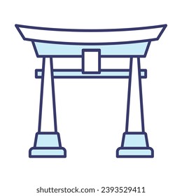 Torii Gate Icon Vector On Trendy Design