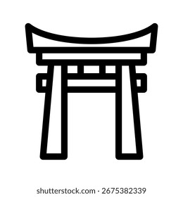 Torii Gate Icon Vector Symbol Design Illustration