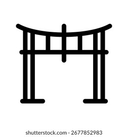 Torii Gate Icon Vector Symbol Design Illustration