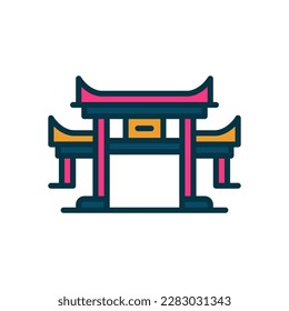 torii Gate Icon für Ihre Website, Handy, Präsentation und Logo-Design.