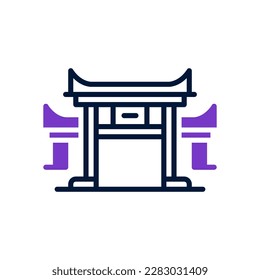torii gate icon for your website, mobile, presentation, and logo design.