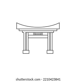 Torii Gate icon,Symbol of Japanese Civilization, vector illustration design template