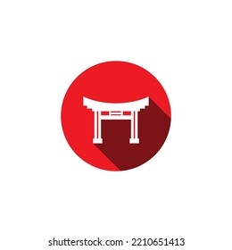 Torii Gate icon,Symbol of Japanese Civilization, vector illustration design template