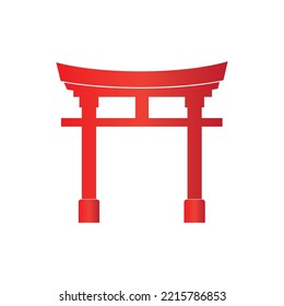 Torii Gate icon,Symbol of Japanese Civilization, vector illustration design template