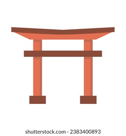 torii gate illustration, famous landmark International country landmark vector