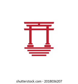 Torii-Gatter-Logo, Vektordesign
