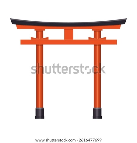 Torii Gate Isolated Element illustration