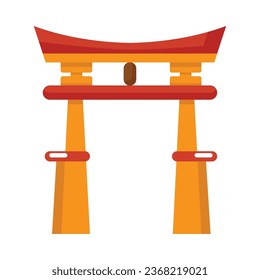 vector de icono aislado de puerta de tori