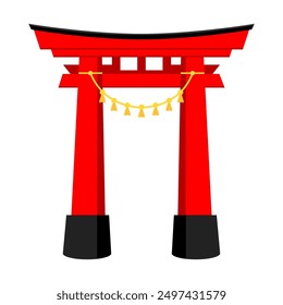 Torii gate, Japanese tradition Shinto, logo of Japanese, unique 