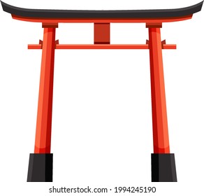 Un lieu d'intérêt du Shinto Gate au Japon, illustration