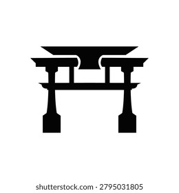Torii Gate Logo Design Template Minimalist Japanese Symbol Simpel