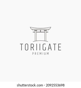Plantilla de diseño de iconos del logotipo de la puerta de Torii