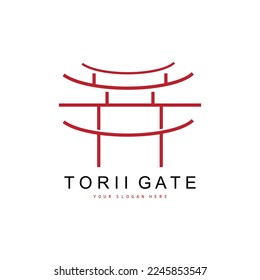 Torii Gate Logo, Japanese Building Design, China Icon Vector, Illustration Template icon